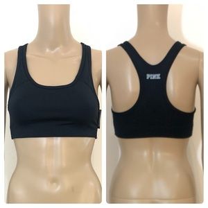 New Victoria’s Secret Pink Ultimate Sports Bra Racerback Black Size XS